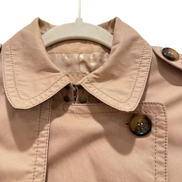 Teenie Weenie All That Bear Tan Khaki Double Breasted Belted Trench Coat Size S - Picture 10 of 16